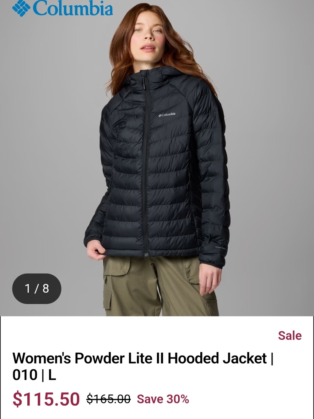 Columbia Women's Black Puff Jacket with Hood
